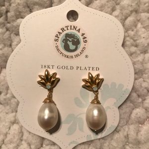 14kt gold plated mother pearl